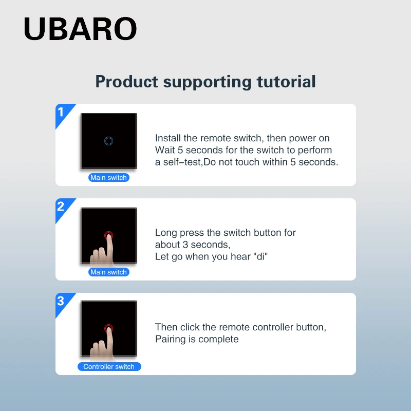 Пульт дистанционного управления RF433 панель из закаленного стекла для