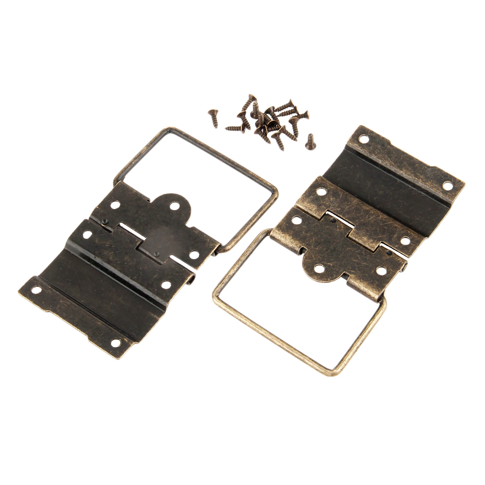 

2Pcs 52*41mm Antique Bronze Cabinet Cupboard Wardrobe Door Hinges Furniture Wooden Gift Jewelry Box Hinge Hardware Accessories