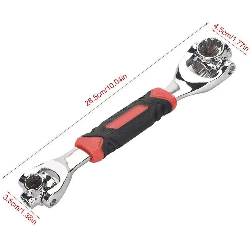 Nomal wrench Ключ Тигр 48 в 1 универсальный гаечный ключ 12-зубы 8-10-11-13-14-16-17-19MM рукав гаечный ключ, дюймовый стандарт Магнитный - Цвет: Nomal wrench