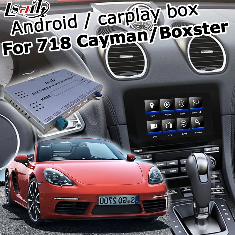 Интерфейсная коробка для Android / carplay Porsche 718 Cayman Boxster PCM 4 0 2016 2017 интерфейсная видео GPS