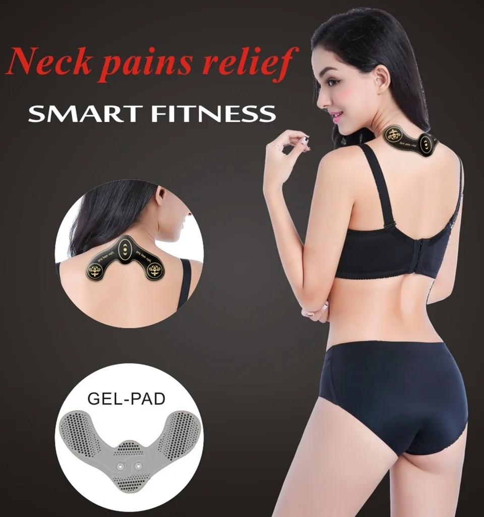 

EMS Smart Cervical Spine Massage Fitness Source Manufacturer Let Li Rechargeable TENS Shoulder Massager Shoulder and Neck Patch