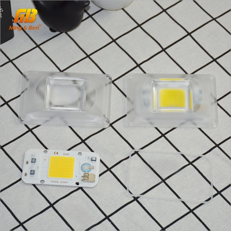 DIY LED COB Чип объектива отражатель 47*77 мм затемнение лампы матовая крышка легко