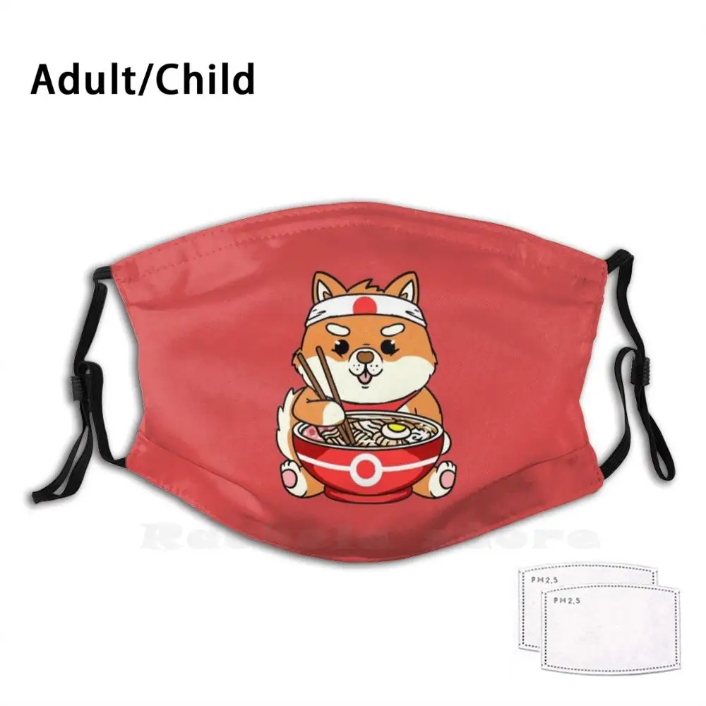 

Kawaii Shiba Inu Ramen Noodle Funny Print Reusable Pm2.3181 Filter Face Mask Kawaii Shiba Inu Kawaii Shiba Inu Drawing Shiba