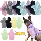 Однотонная Одежда для кошек, одежда для маленьких собак, пальто, теплая толстовка для чихуахуа, мопса, хлопковые наряды для щенков, костюм