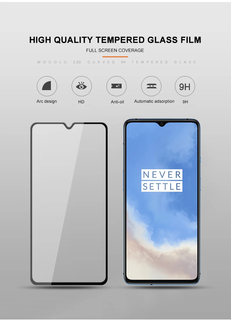 Закаленное стекло MOCOLO с полным покрытием для OnePlus 7T 6 6T 3T 5 5T One Plus 7T защита экрана OnePlus 7 7T Pro изогнутое стекло