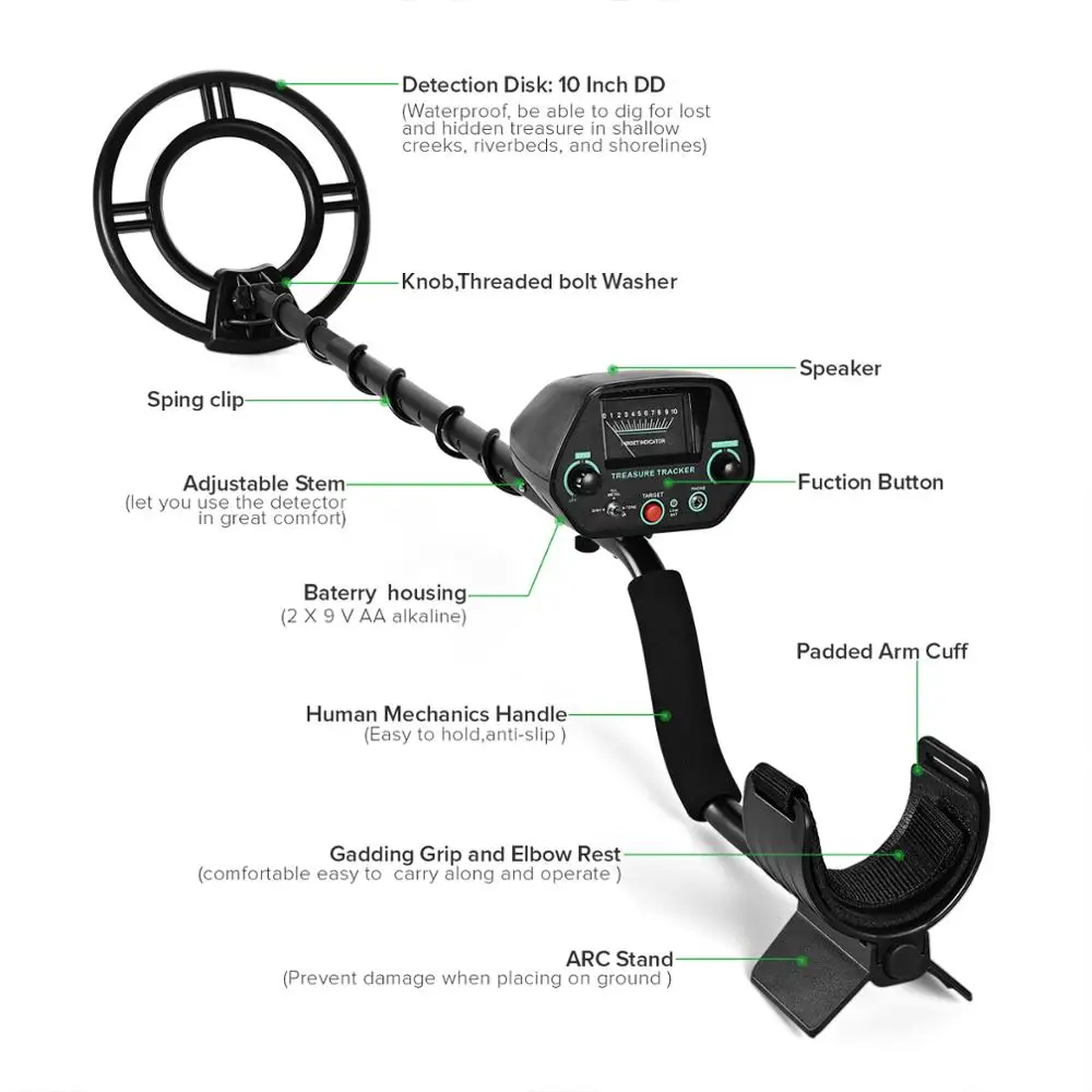 Professional Metal Detector Underground Gold Scanner Treasure Hunter Pinpointer MD3032 | Инструменты