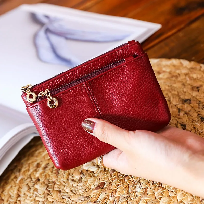 

Luxury Genuine Leather Short Women Wallet Ladies Small Clutch Money Coin Card Holders Purse Slim Female Wallets Cartera