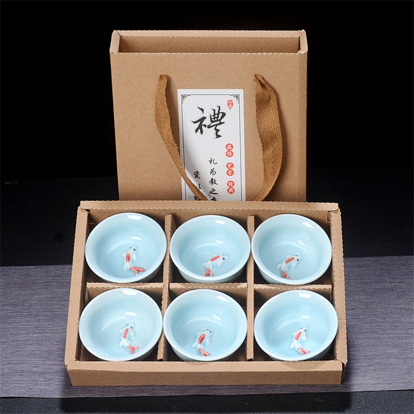 Оригинальная китайская керамическая чайная чашка ледяная треснувшая для