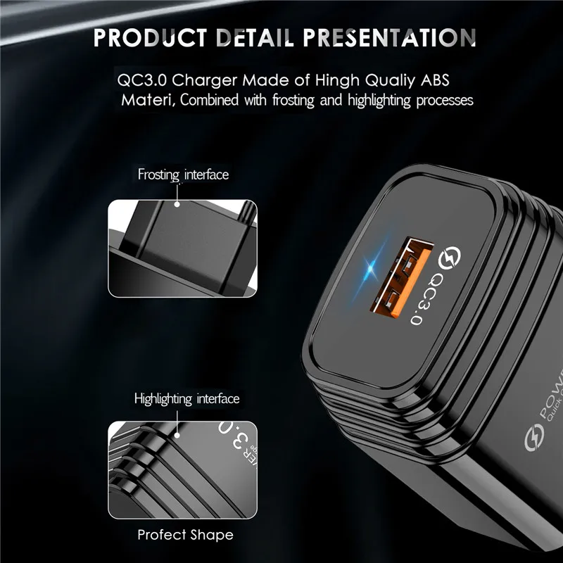 GTWIN 3A USB зарядное устройство Быстрая зарядка 3 0 настенное адаптер для iPhone 12 11 Pro QC3.0