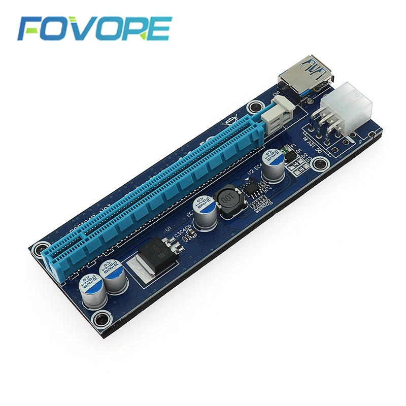 VER006 60 см PCI Express Riser Card 1X на 16X Extender + USB 3 0 кабель/SATA 4Pin шнур питания для BTC Bitcoin Miner |