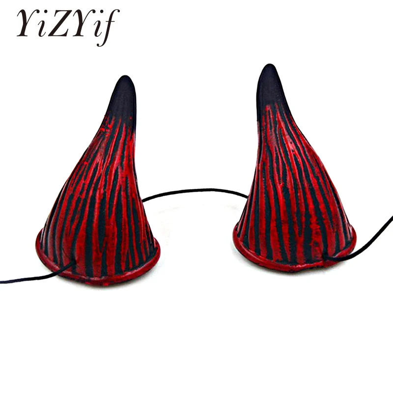 Бык Мул рога дьявола повязка на голову пластмассовая эластичная лента