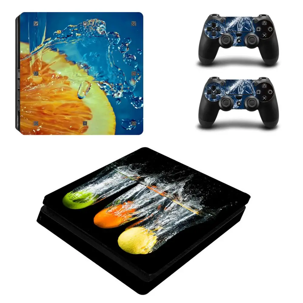 Наклейка для PS4 Slim Skin Sony Playstaion 4 Cover Decal + 2 шт. джойстика контроллера геймпада|stickers