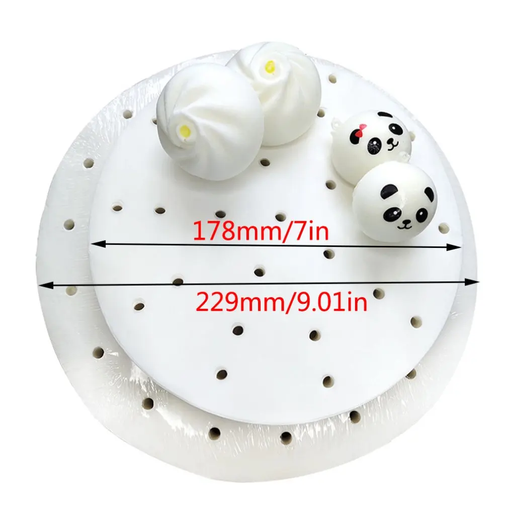 

100 Pcs Steamer Paper Non-Stick Pad Paper Baking Paper Household Food Buns Silicone Oil Paper Baking Paper