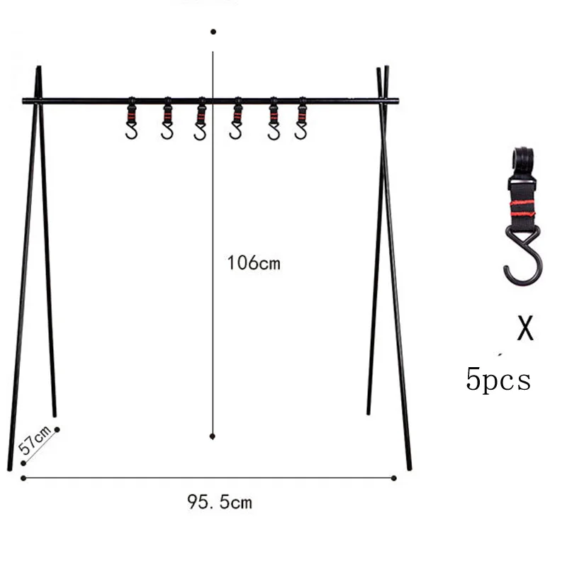 

Outdoor Camping Travel Tent Camping Aluminum Alloy Light Portable Triangle Folding Rack Travel Drying Rack Large