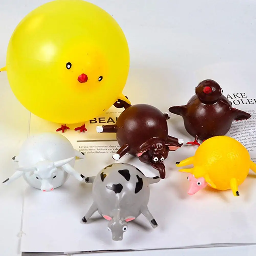 

Children's funny blowing animal toys anxiety relief balloons party novelty ball squeeze gifts animal stress kids inflatable H4V9