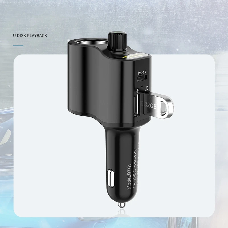 

Car Charger Car MP3 Audio Player FM Transmitter FM Modulator Bluetooth 5.0 Handsfree Calling Bluetooth Car Kit