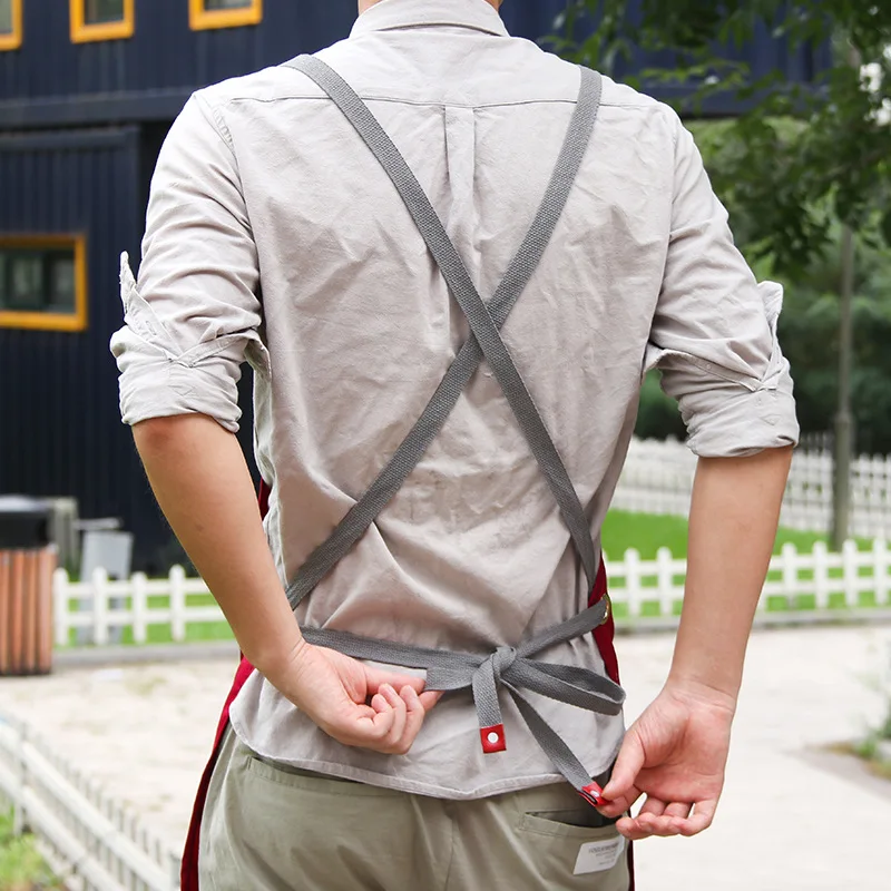 Холщовая кухня искусственная кожа мужской маленький шеф-повар Рабочий Фартук