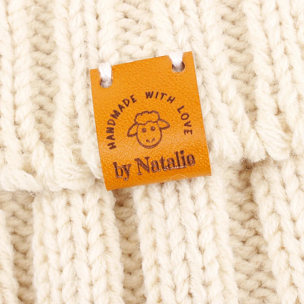 

Custom Labels, Name, Colorfast, Leather Tags, personalized tags, knit labels, Custom Name, Handmade, Business Name (PB1717)