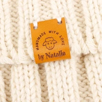 custom labels name colorfast leather tags personalized tags knit labels custom name handmade business name pb1717
