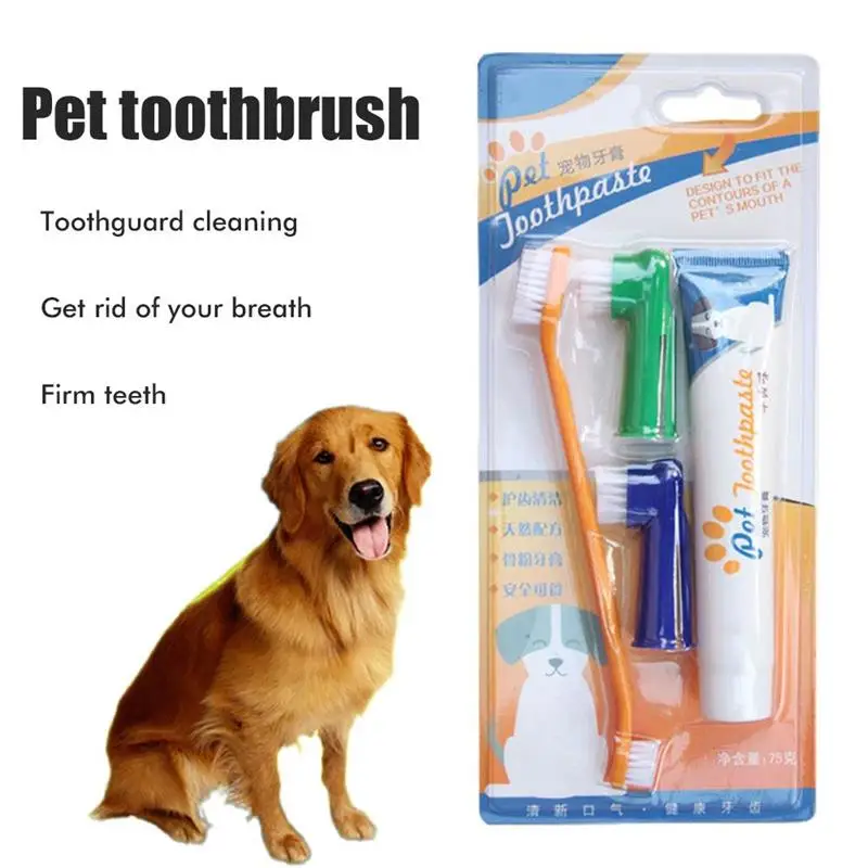 ПЭТ собачья зубная паста Зубная щётка набор щетка для домашних животных собака