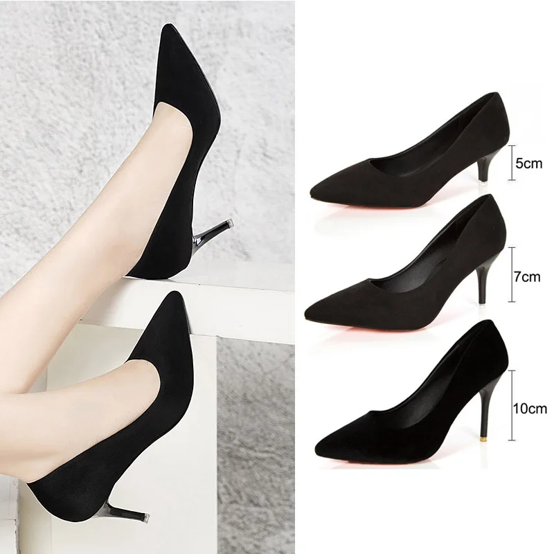 Туфли-лодочки для офиса размера плюс 25 цветов свадебные туфли на высоком каблуке