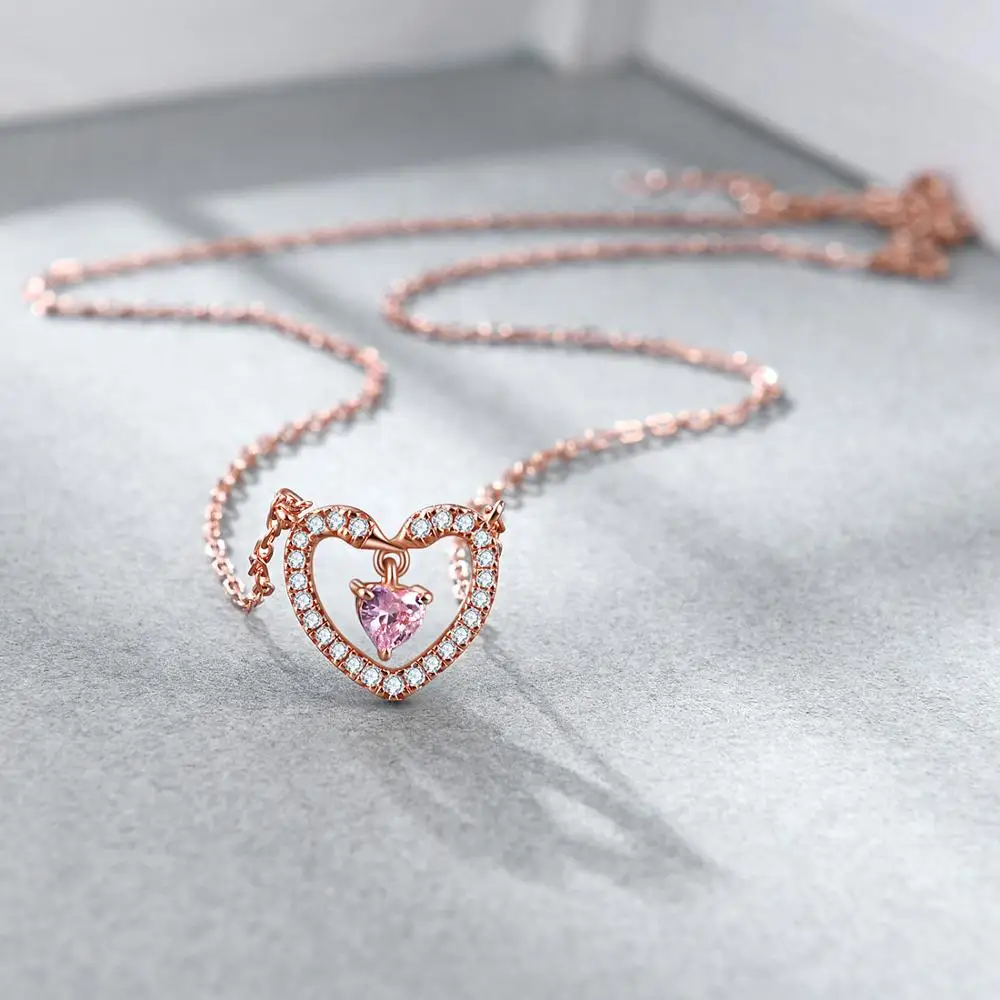 E Jewelry ожерелье из стерлингового серебра 925 пробы цепочка циркон лебедь сердце