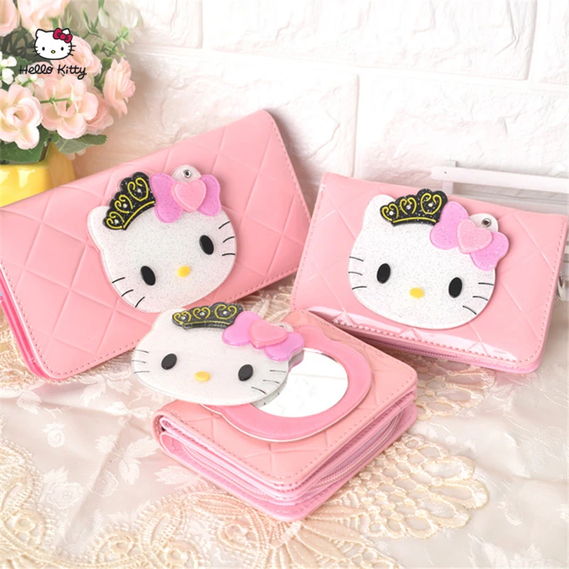 Модный женский длинный кошелек HELLO KITTY с героями мультфильмов милый детский
