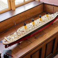 moc 10294 movie titanic large cruise boat ship city model building kits blocks bricks dolls diy toys for children kid gift