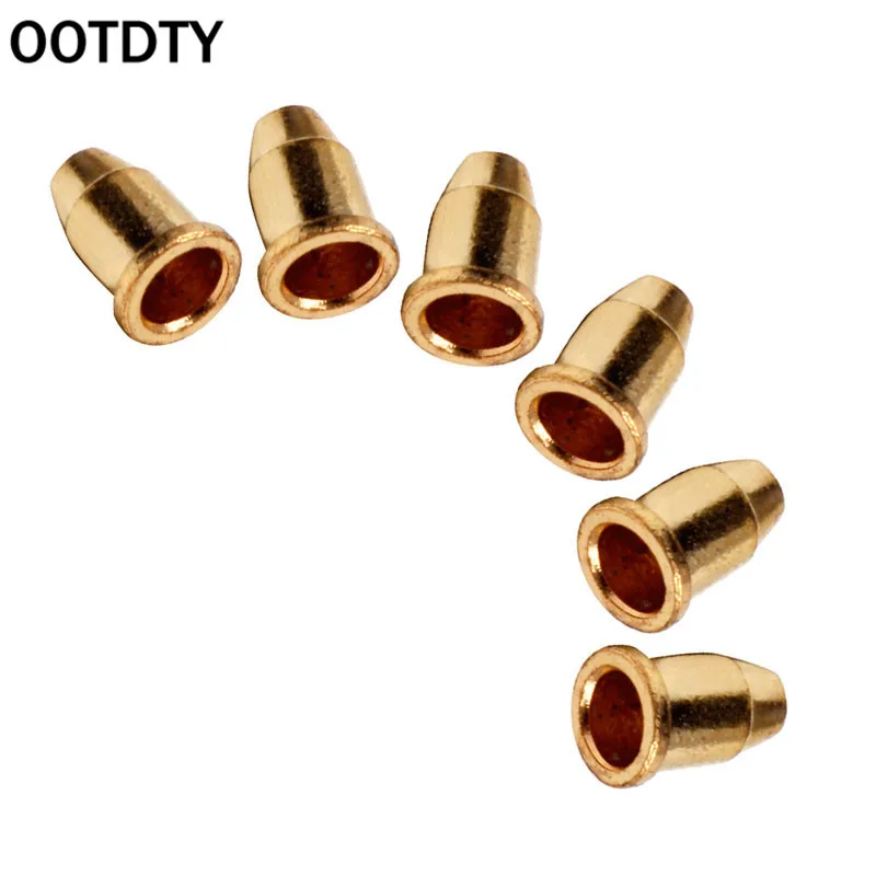 OOTDTY 6 шт золотые через тело струны втулки для крепления струн набор