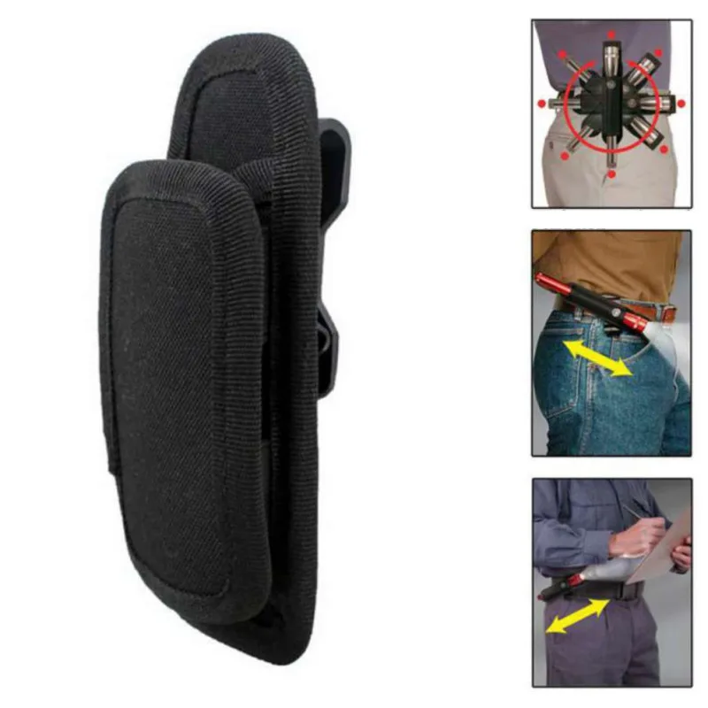 

Rotatable Flashlight Pouch Durable for Mountaineering Hiking Camping Traveling First Aids Flashlight Pouch Bags Holder