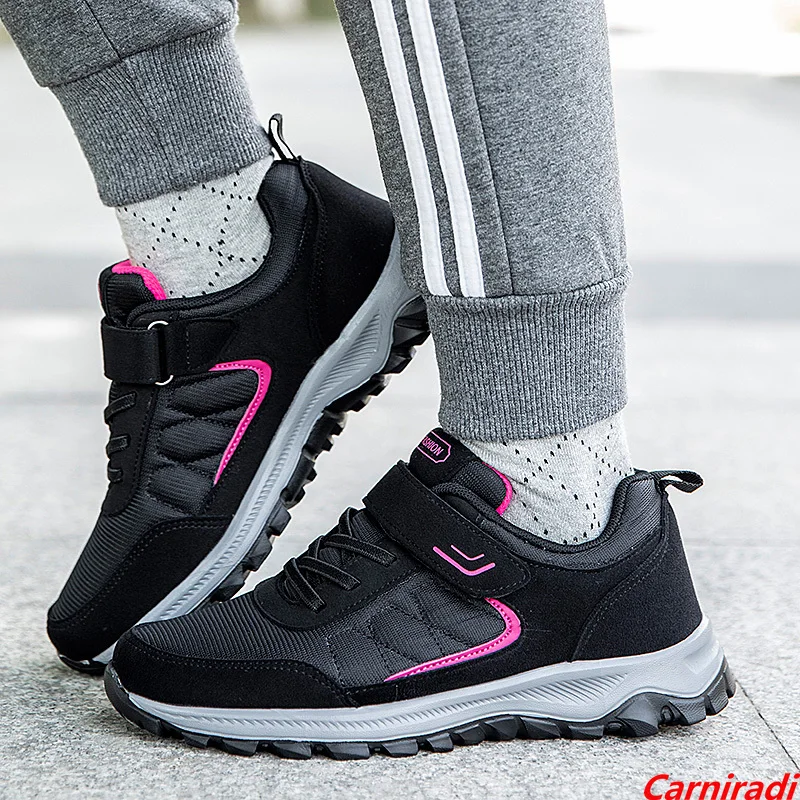 

Унисекс удобная мягкая походная обувь; Женские уличные весенние повседневные кроссовки; Мужские Нескользящие прогулочные туфли на липучке