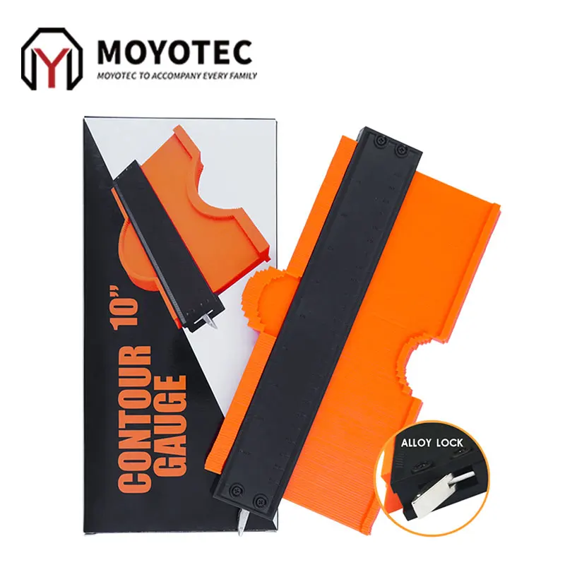 

MOYOTEC Lock Wider Contour Gauge Profile Tool Alloy Edge Shaping Wood Measure Ruler Laminate Tiles Meethulp Gauge