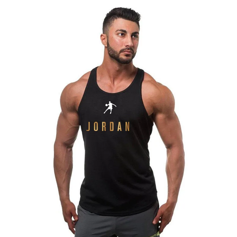 

Gym Muscle Man 2021 Men Muscle Sleeveless Shirt Tank Top Bodybuilding Sport Fitness Workout Vest