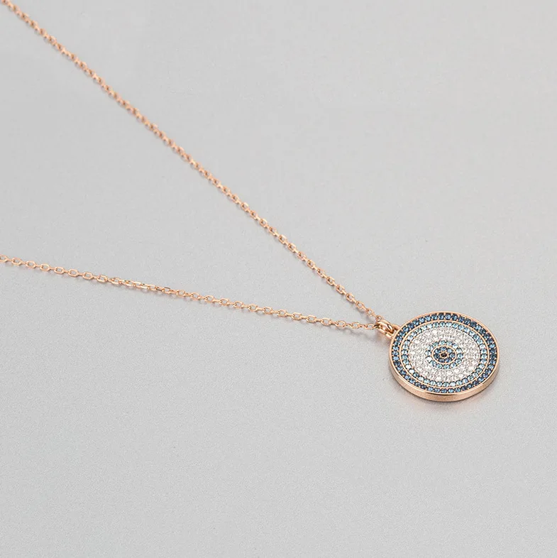 

High Quality Collarbone Chain Pendant Devil's Necklace Female Jewelry Round Eye Gift