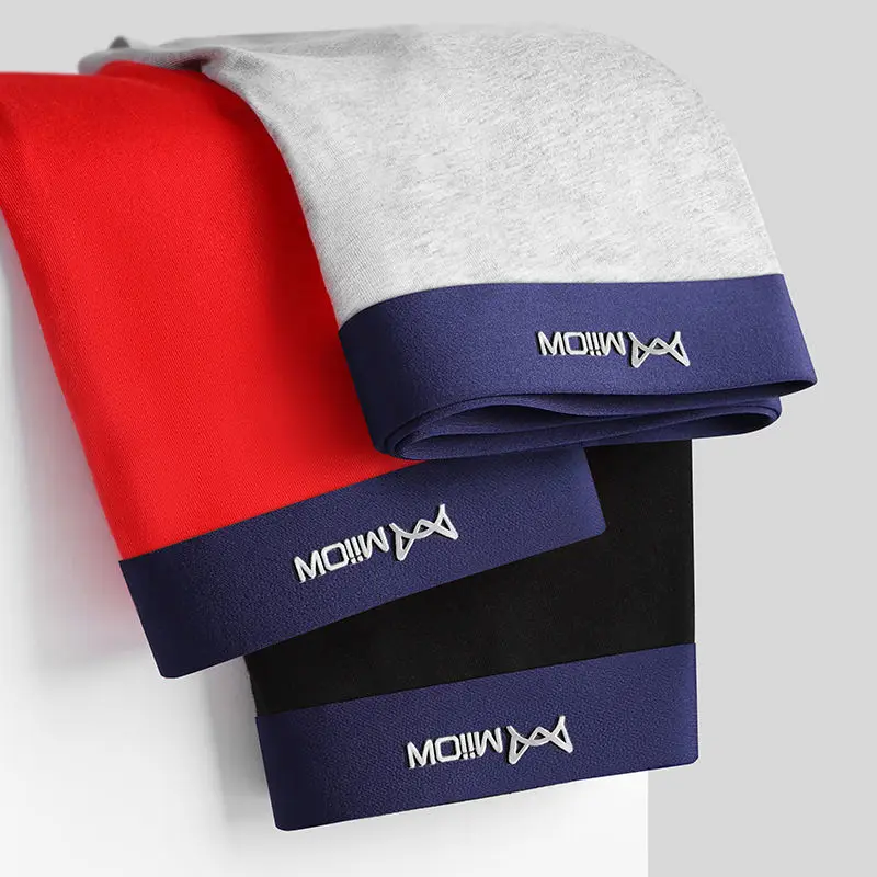 

MiiOW Men's Underwear Pure Cotton Boxer Shorts Youth Trend Four-corner Shorts Antibacterial Autumn and Winter New Breathable