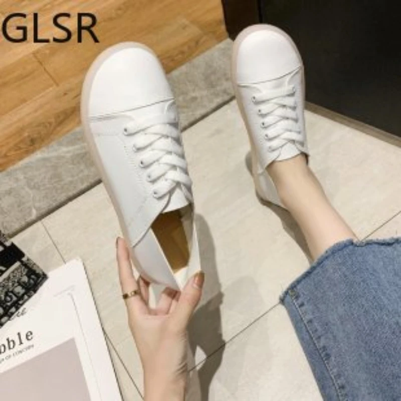 

New Small White Shoes Women's Fall 2021 New Flat Shoes Women's Net Red Soft Bottom Two-wear Casual Shoes Women's Comfortable