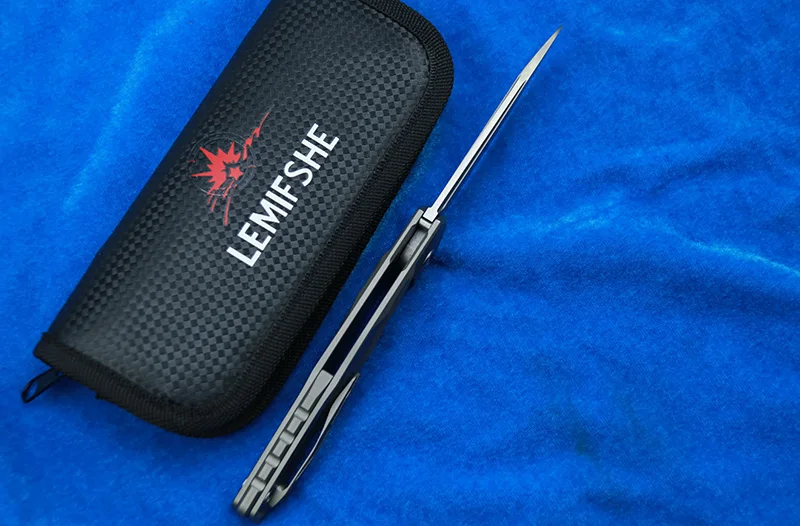 Лезвие LEMIFSHE L98 M390 карманный складной нож ручка из титанового сплава керамические