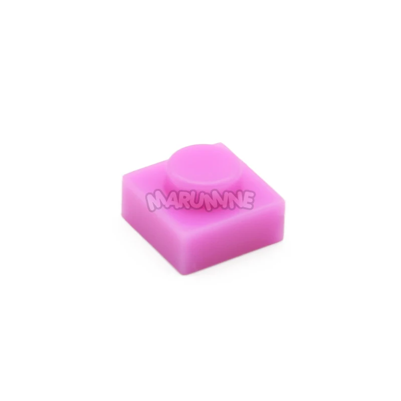 MARUMINE 500 шт. 1x1 кирпичи пластина 3D строительные блоки Пиксели картина детей развивающие обучающие игрушки - Цвет: Розовый