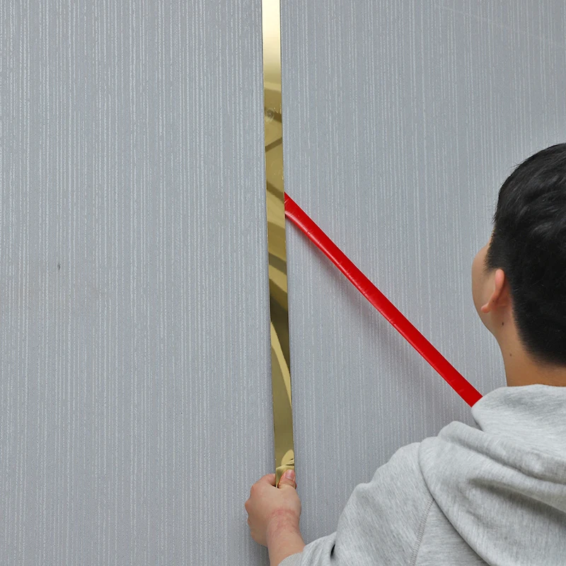 

Metal Flat Decorative Lines Self-adhesive Stainless Steel Background Wall Ceiling Edging Strip DIY Furniture Door Frame Deco