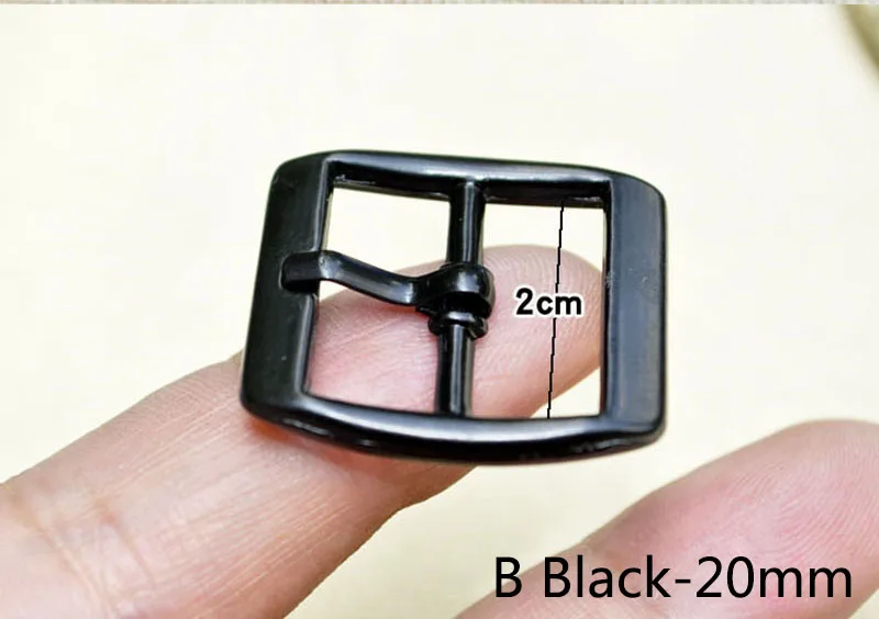 BBlack-20mm Meetee 5/10 шт. ID20mm металлический штырь пряжки ремня сумки ремень слайдер регулятор крючка индивидуальные заказы декоративная пряжка кожа аппаратных аксессуары для ванной комнаты - Цвет: BBlack-20mm