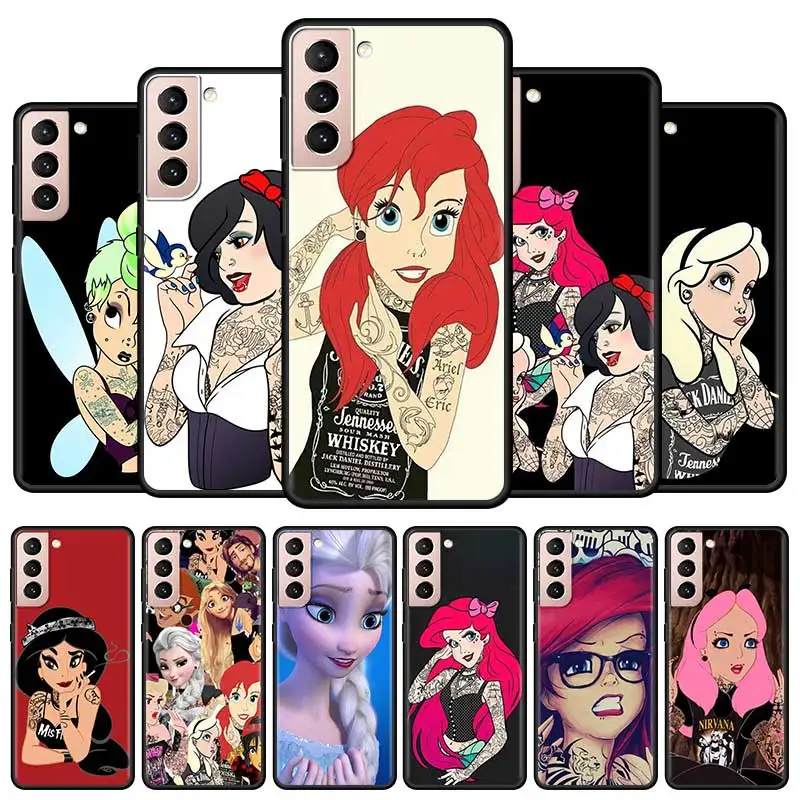 

Tattoo Punk Princess Silicone Soft Case Funda for Case For Samsung Note 20 Ultra 5G 10 S21 Plus 10 Lite 9 8 S21 FE Cover Coque