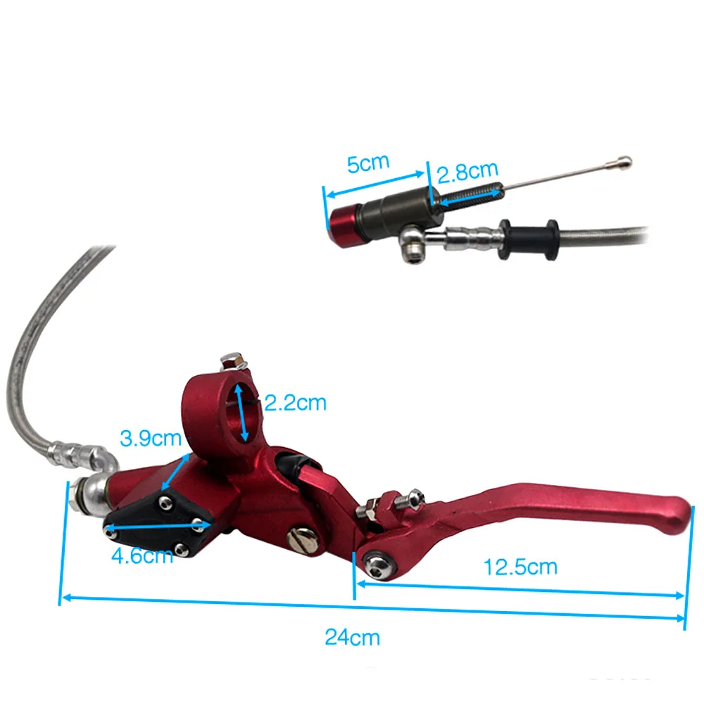 1 шт. алюминиевый гидравлический клатч для мотоцикла 1200 мм Серебряный рычаг