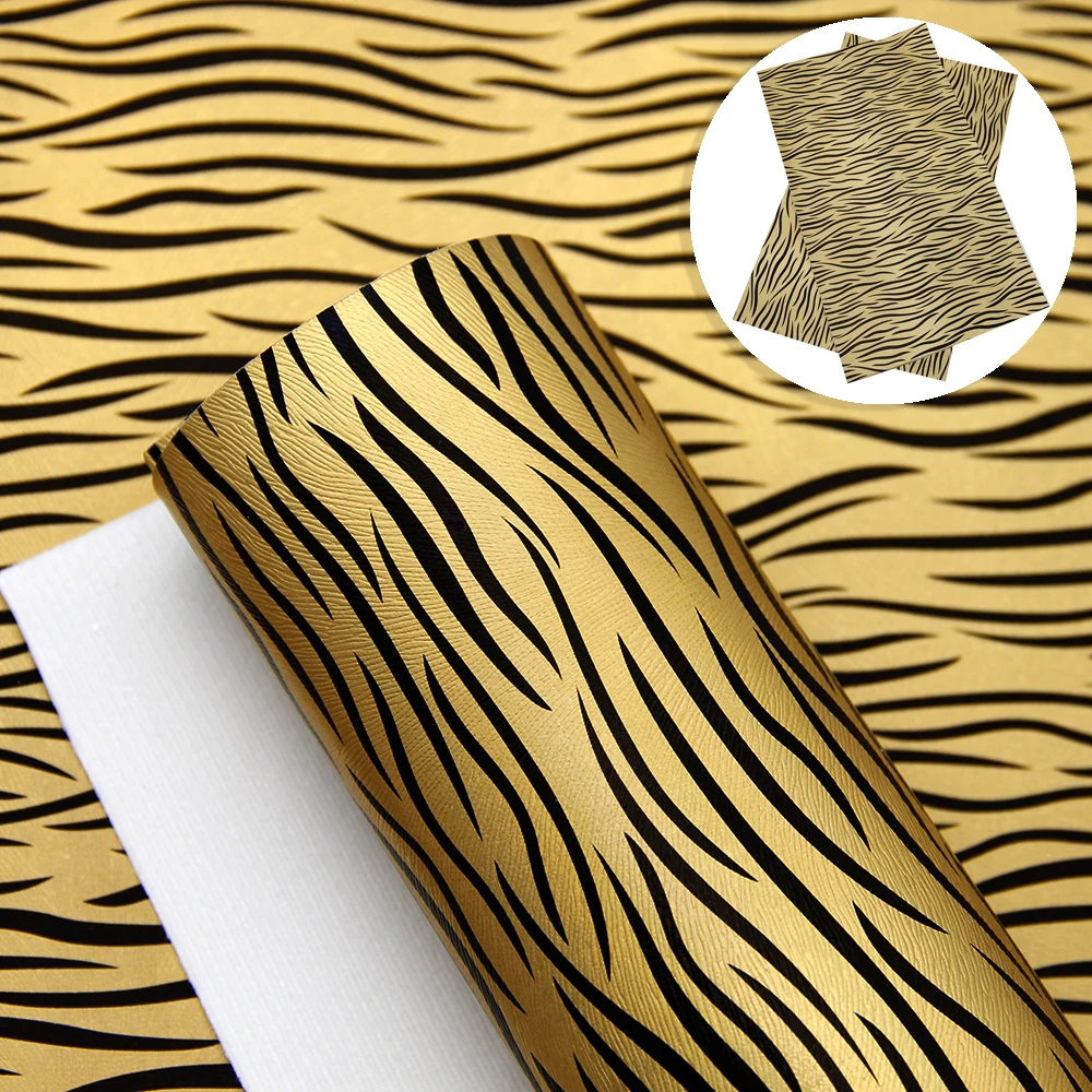 

20*33cm Zebra Pattern Vinyl Fabric Faux Leather Fabric Sheet DIY Earrings Bows Handbag Projects,1Yc8149