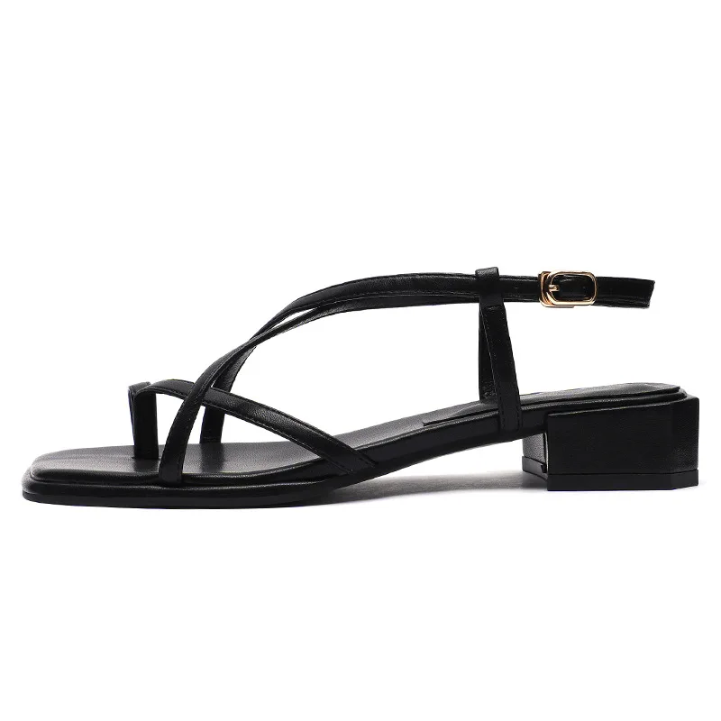 

Sandals Straps 2021 Women's Suit Female Beige Espadrilles Platform Summer Heels New Black Low High Elastic Band Girls