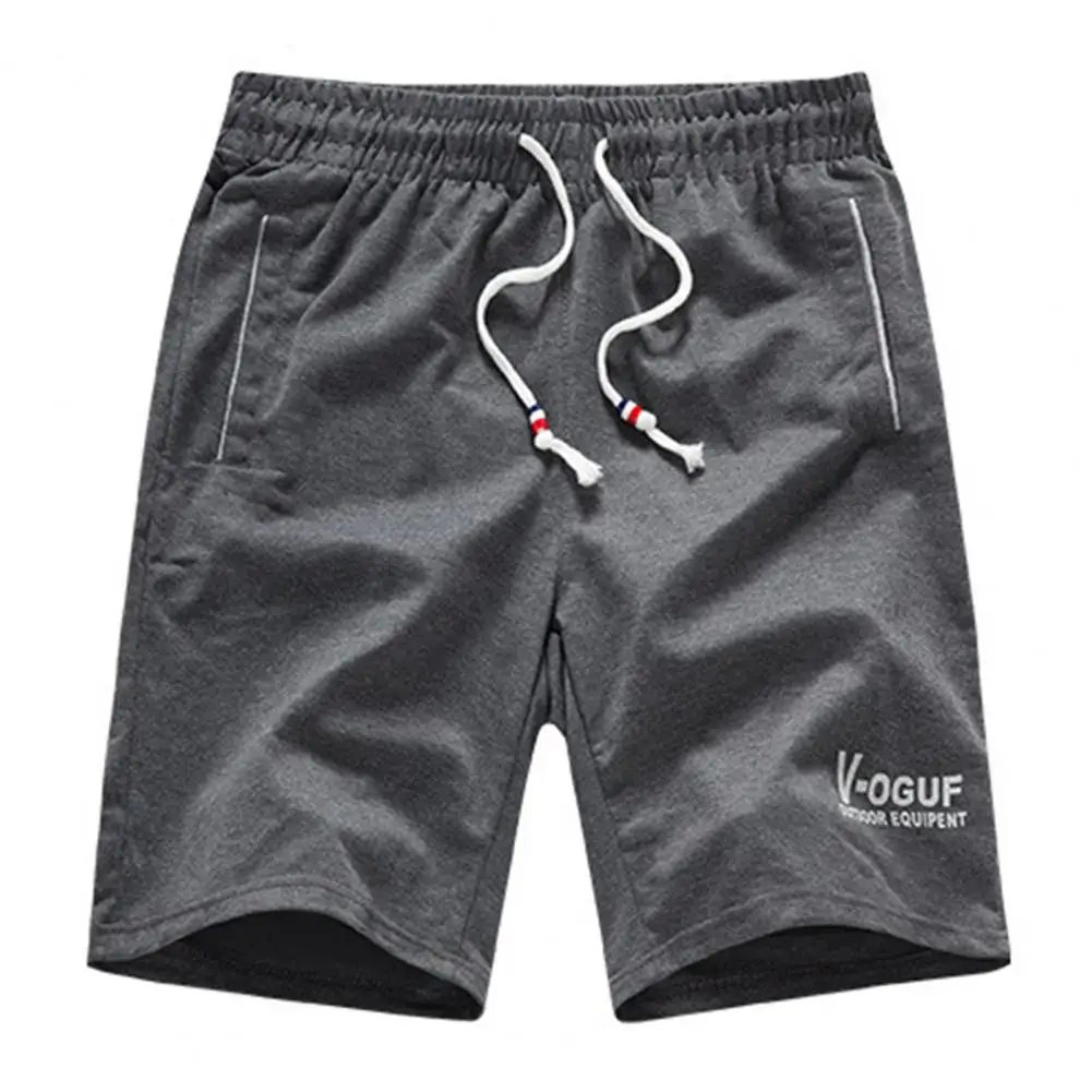 

Summer fashion men's shorts solid color drawstring Summer shorts full matching pocket beach shorts sports shorts