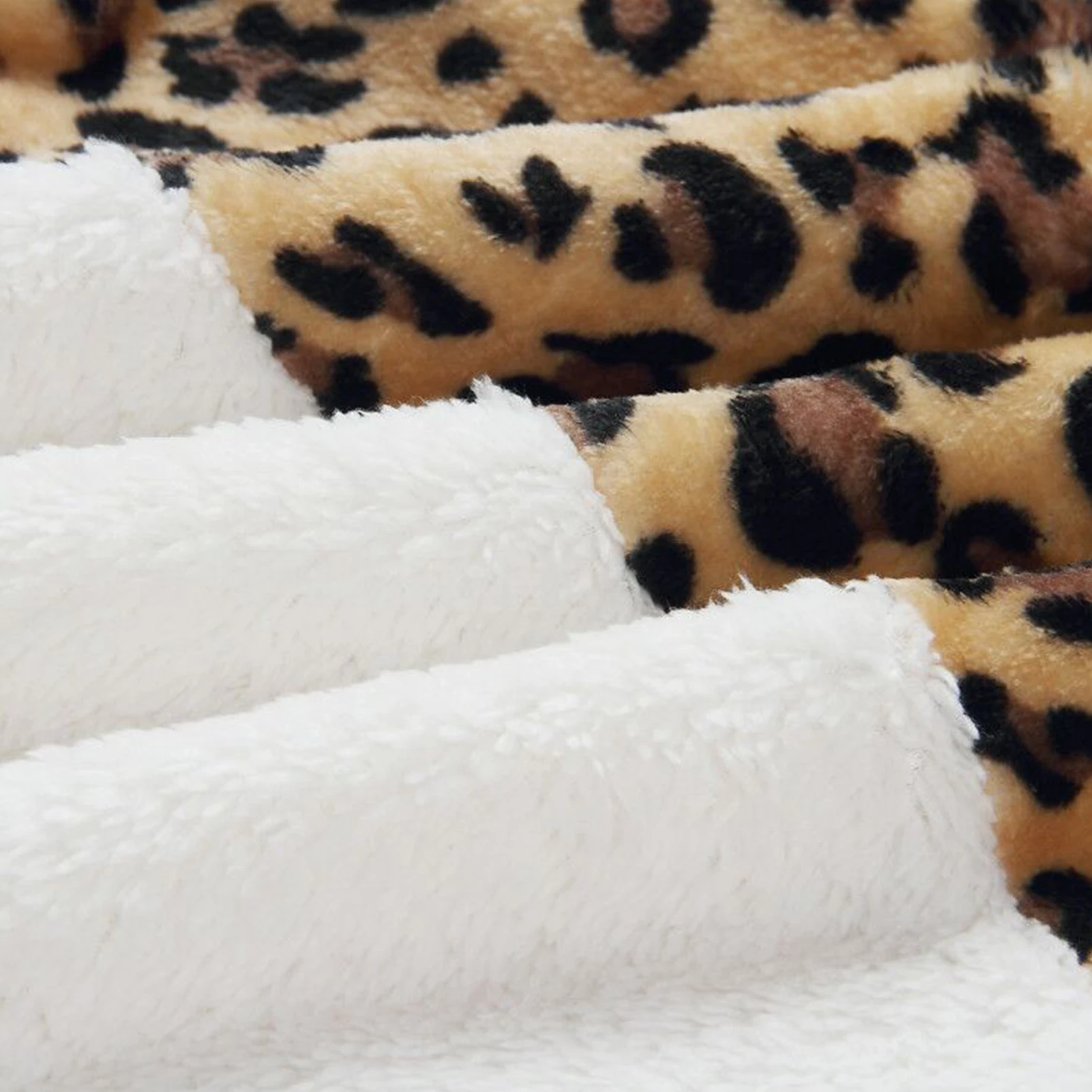 

Oversized Hoodies Women Long Sleeve Leopard Print Color Block Plush Pocket Hooded Warm Pullover ropa de mujer 2020