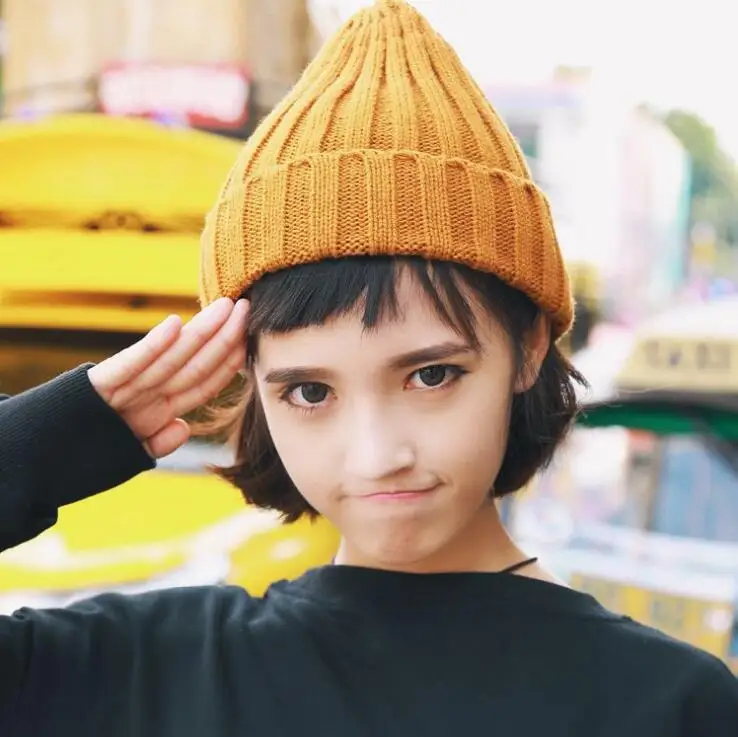 

Unisex Hat Cotton Blends Solid Warm Soft HIP HOP Knitted Cap Men Winter Women's Skullies Beanies For Girl