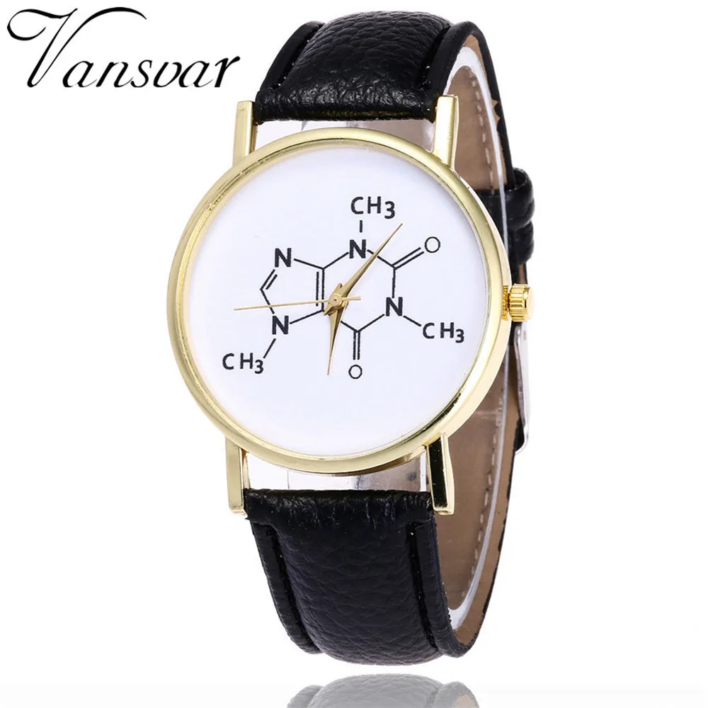 

Fashion Creative Men Analog Quartz Watches New Male Casual Fashion Leather Belt Watches Chemical Element Dial Clock