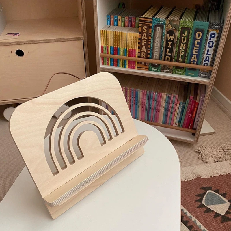 

Marginf Portable Reading Rest Tablet Book Holder Bookend Support Foldable Cookbook Stand Music Score Recipe Shelf