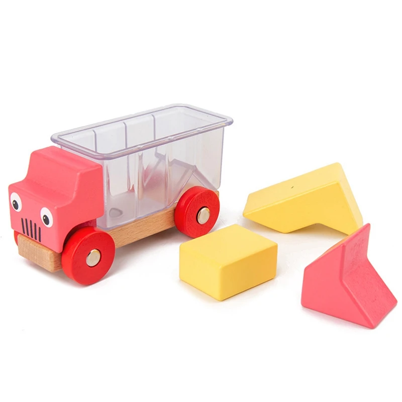

Wooden Truck Loaded Game Building Block Toys Early Education Parent-Child Interactive Game Toddler Learning Toys